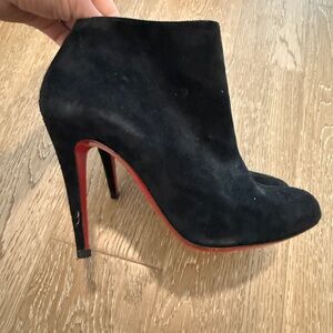 Christian Louboutin black suede booties size 38/US8